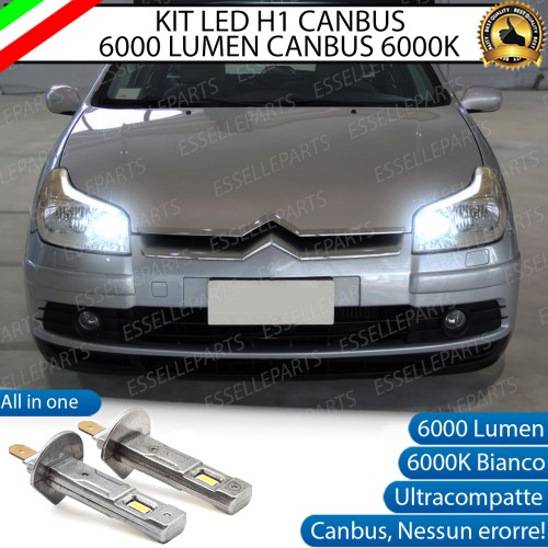 Kit Full LED coppia H1 - ULTRA COMPATTA - 6000 LUMEN abbaglianti per CITROEN C5 MK1 RESTYLING