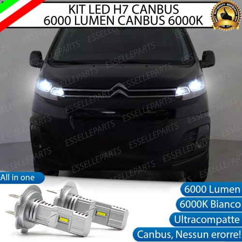 Kit Full LED coppia H7 - ULTRA COMPATTA - 6000 LUMEN Anabbaglianti Citroen Jumpy