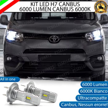 Kit Full LED coppia H7 - ULTRA COMPATTA - 6000 LUMEN Anabbaglianti TOYOTA PROACE CITY