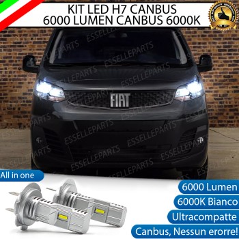 Kit Full LED coppia H7 - ULTRA COMPATTA - 6000 LUMEN Anabbaglianti Fiat Scudo 3