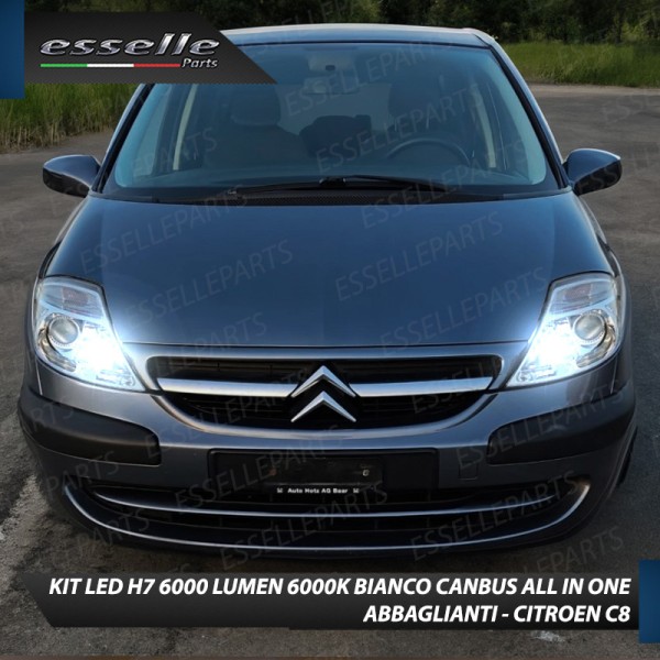 Kit Full LED coppia H7 6000 LUMEN Abbaglianti Specifici per CITROEN C8