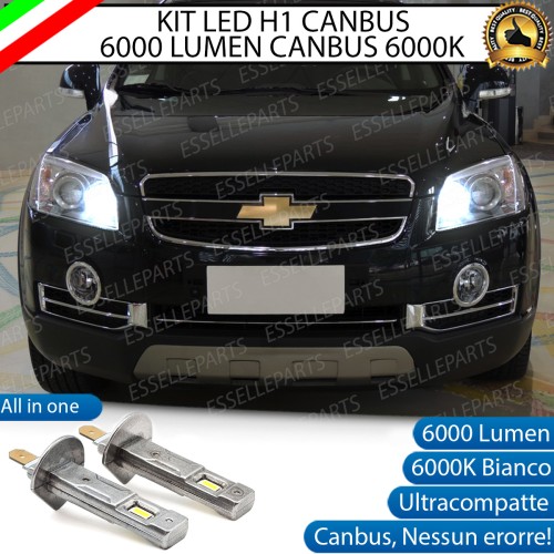 Kit Full LED coppia H1 - ULTRA COMPATTA - 6000 LUMEN abbaglianti per CHEVROLET CAPTIVA