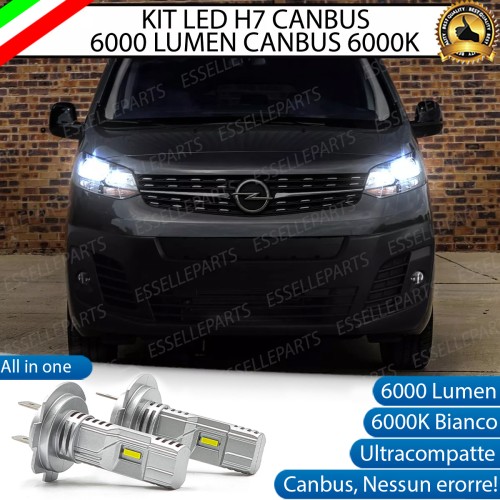 Kit Full LED coppia H7 - ULTRA COMPATTA - 6000 LUMEN Anabbaglianti Opel Vivaro C