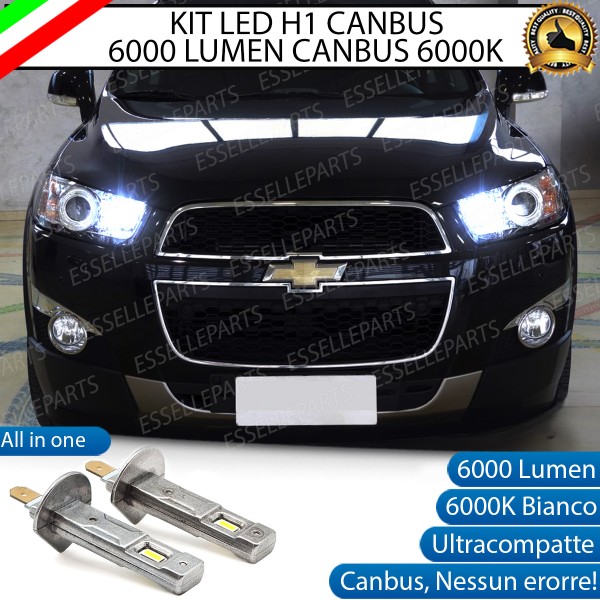 Kit Full LED coppia H1 - ULTRA COMPATTA - 6000 LUMEN abbaglianti per CHEVROLET CAPTIVA RESTYLING