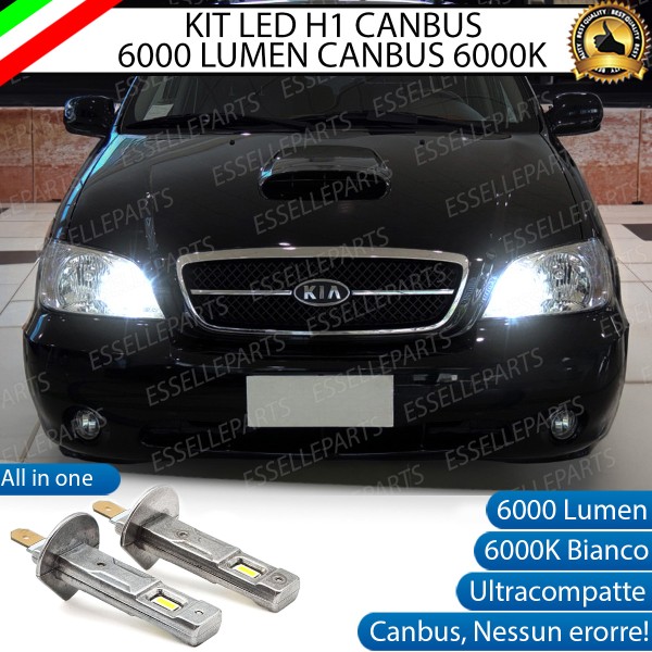 Kit Full LED coppia H1 - ULTRA COMPATTA - 6000 LUMEN abbaglianti per KIA CARNIVAL MK1