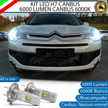 Kit Full LED coppia H7 6000 LUMEN Abbaglianti Specifici per CITROEN C-CROSSER
