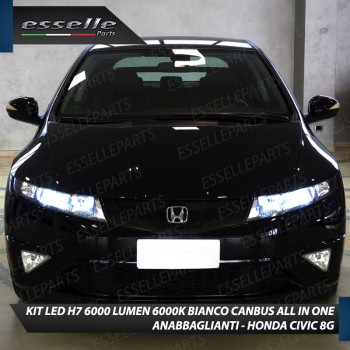 Kit Full LED Coppia H7 Ultra Compatta 6000 Lumen Anabbaglianti Per HONDA CIVIC 8G Kit Full LED Coppia H7 Ultra Compatta 6000 Lumen Anabbaglianti Per HONDA CIVIC 8G