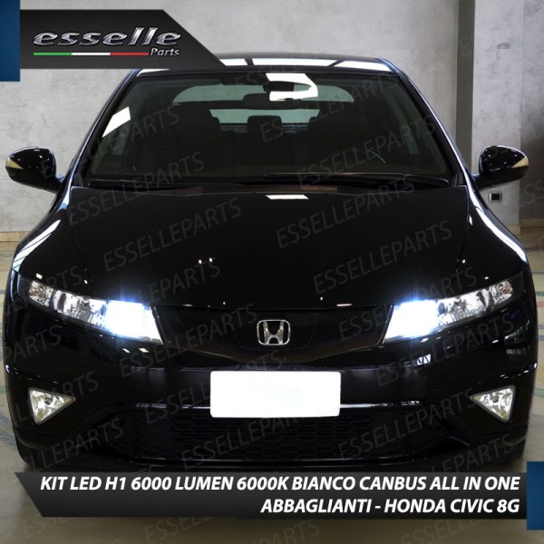 Kit Full LED coppia H1 - ULTRA COMPATTA - 6000 LUMEN abbaglianti per HONDA CIVIC 8G