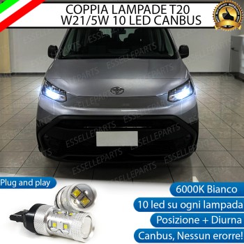 Coppia lampade T20 Luci di Posizione/Diurne 10 LED T20 TOYOTA PROACE CITY Restyling