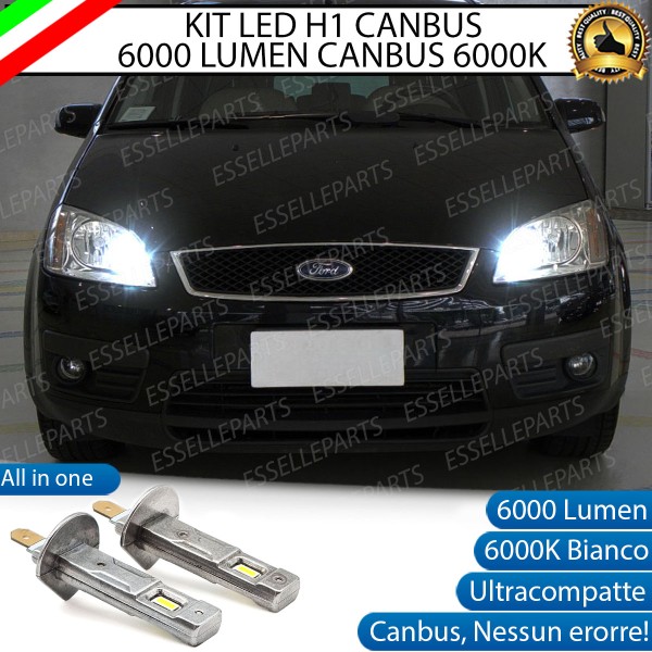 Kit Full LED coppia H1 - ULTRA COMPATTA - 6000 LUMEN abbaglianti per FORD C-MAX MK1
