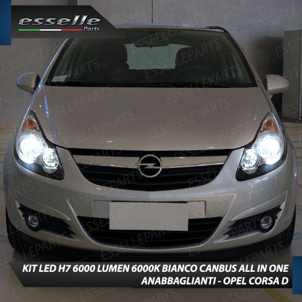 Kit Full LED Coppia H7 Ultra Compatta 6000 Lumen Anabbaglianti Per OPEL CORSA D