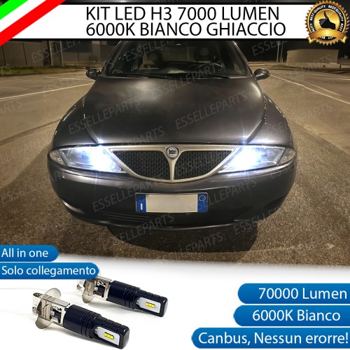 Kit Full LED H3 ULTRACOMPATTE Abbaglianti 7000 LUMEN 6000K ghiaccio LANCIA Y 840