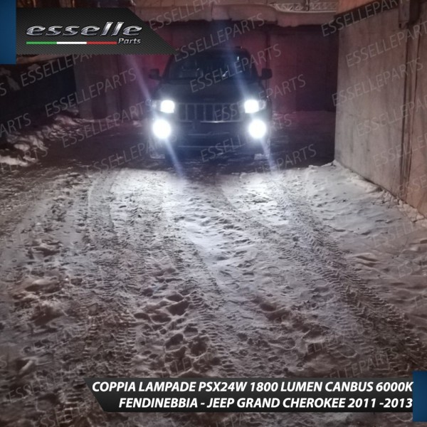 Lampade PSX24W 1800 LUMEN Fendinebbia JEEP GRAND CHEROKEE DAL 2011 AL 2013