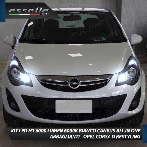 Kit Full LED coppia H1 - ULTRA COMPATTA - 6000 LUMEN abbaglianti per OPEL CORSA D RESTYLING