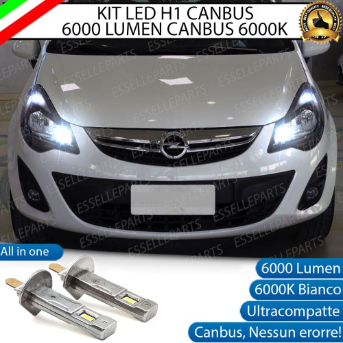 Kit Full LED coppia H1 - ULTRA COMPATTA - 6000 LUMEN abbaglianti per OPEL CORSA D RESTYLING