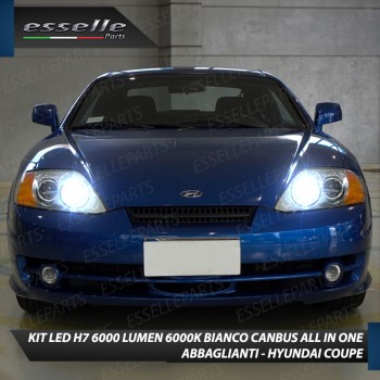 Kit Full LED coppia H7 6000 LUMEN Abbaglianti Specifici per HYUNDAI COUPE MK2