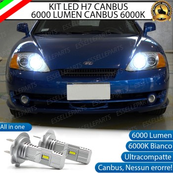 Kit Full LED coppia H7 6000 LUMEN Abbaglianti Specifici per HYUNDAI COUPE MK2