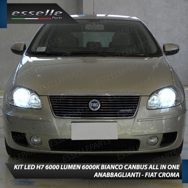 Kit Full LED Coppia H7 Ultra Compatta 6000 Lumen Anabbaglianti Per FIAT CROMA