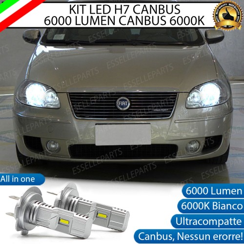 Kit Full LED Coppia H7 Ultra Compatta 6000 Lumen Anabbaglianti Per FIAT CROMA