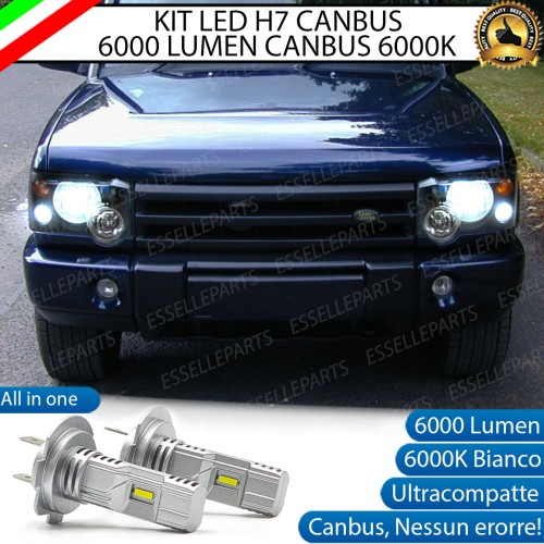 Kit Full LED Coppia H7 Ultra Compatta 6000 Lumen Anabbaglianti Per LAND ROVER DISCOVERY MK2 RESTYLING