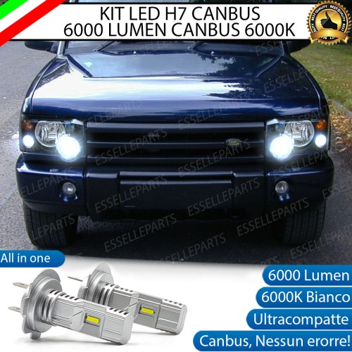 Kit Full LED coppia H7 6000 LUMEN Abbaglianti Specifici per LAND ROVER DISCOVERY MK2 RESTYLING
