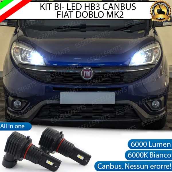 Kit Full LED HB3 6000 LUMEN Abbaglianti FIAT DOBLO MK2 RESTYLING