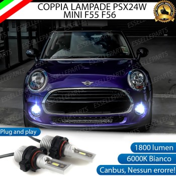 Led Canbus PSX24W Luce Bianca No Error fendinebbia MINI F55 F56