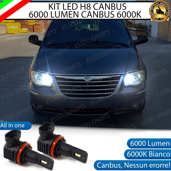 Kit Full LED Coppia H9 Ultra Compatta 6000 Lumen Abbaglianti Per CHRYSLER VOYAGER 4