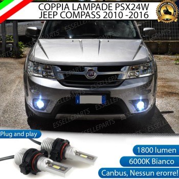 Led Canbus PSX24W Luce Bianca No Error fendinebbia FIAT FREEMONT