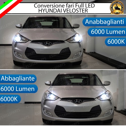 Conversione Fari Full LED per Hyundai Veloster con fari a parabola