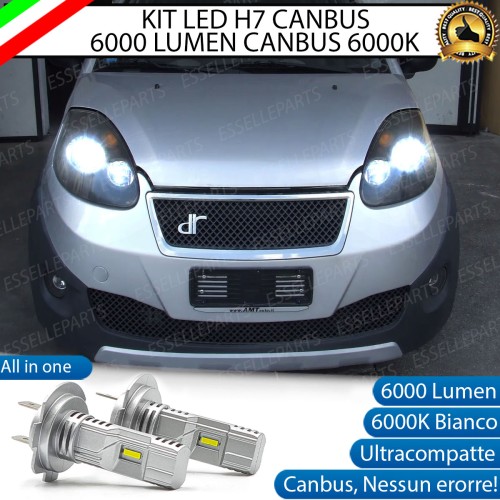 Kit Full LED Coppia H7 Ultra Compatta 6000 Lumen Anabbaglianti Per DR-CITY CROSS