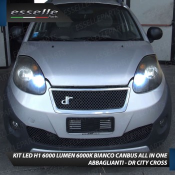 Kit Full LED Coppia H1 Ultra Compatta 6000 Lumen Abbaglianti Per DR-CITY CROSS