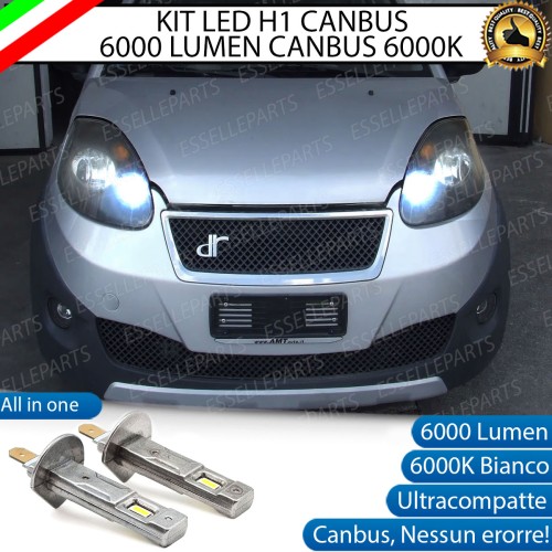 Kit Full LED Coppia H1 Ultra Compatta 6000 Lumen Abbaglianti Per DR-CITY CROSS