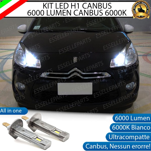 Kit Full LED coppia H1 - ULTRA COMPATTA - 6000 LUMEN abbaglianti per CITROEN DS3