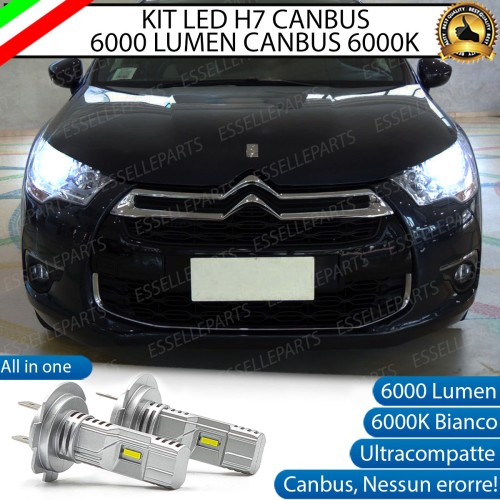Kit Full LED Coppia H7 Ultra Compatta 6000 Lumen Anabbaglianti Per CITROEN DS4