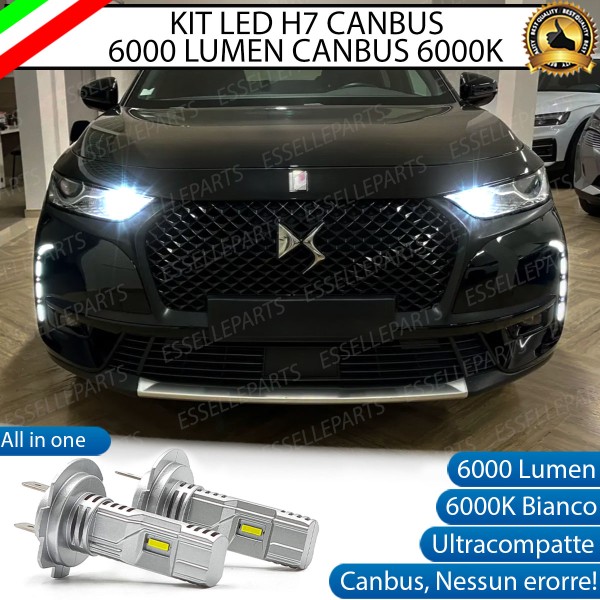 Kit Full LED Coppia H7 Ultra Compatta 6000 Lumen Abbaglianti Per CITROEN DS7