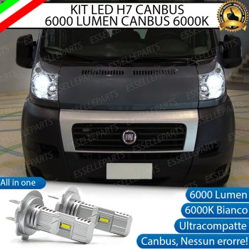 Kit Full LED Coppia H7 Ultra Compatta 6000 Lumen Anabbaglianti Per FIAT DUCATO MK3