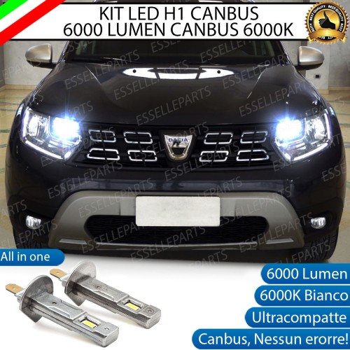 Kit Full LED coppia H1 - ULTRA COMPATTA - 6000 LUMEN abbaglianti per DACIA DUSTER MK2 PRE-RESTYLING