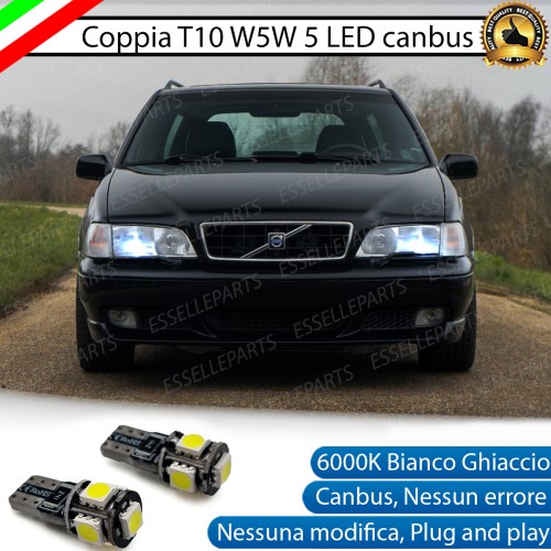 Luci posizione T10 W5W 5 LED Canbus per Volvo V70 I