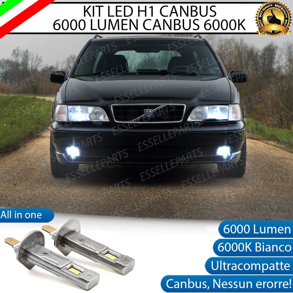 Kit Full LED coppia H1 6000 LUMEN Fendinebbia per Volvo V70 MK1