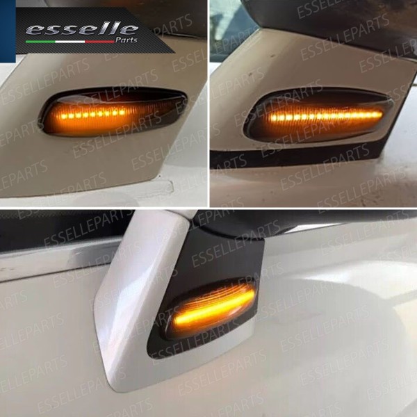 Placchette Dinamiche Laterali NERE a led per frecce specifiche Citroen C8