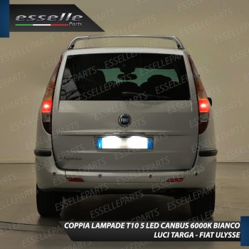 Luci Targa 5 LED Per Fiat Ulysse MK2 Canbus 6000K Bianco