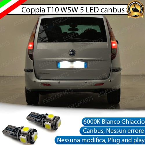 Luci Targa 5 LED Per Fiat Ulysse MK2 Canbus 6000K Bianco