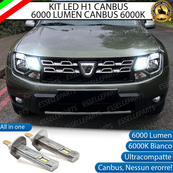 Kit Full LED coppia H1 - ULTRA COMPATTA - 6000 LUMEN abbaglianti per DACIA DUSTER MK1 RESTYLING