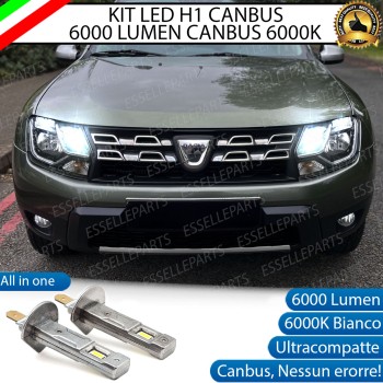 Kit Full LED coppia H1 - ULTRA COMPATTA - 6000 LUMEN abbaglianti per DACIA DUSTER MK1 RESTYLING