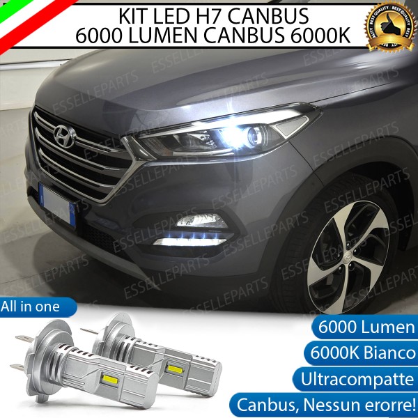 Kit Full LED Coppia H7 6000 Lumen Luci di svolta Hyundai Tucson Mk3