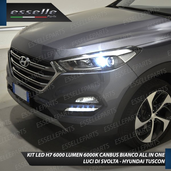 Kit Full LED Coppia H7 6000 Lumen Luci di svolta Hyundai Tucson Mk3 Restyling