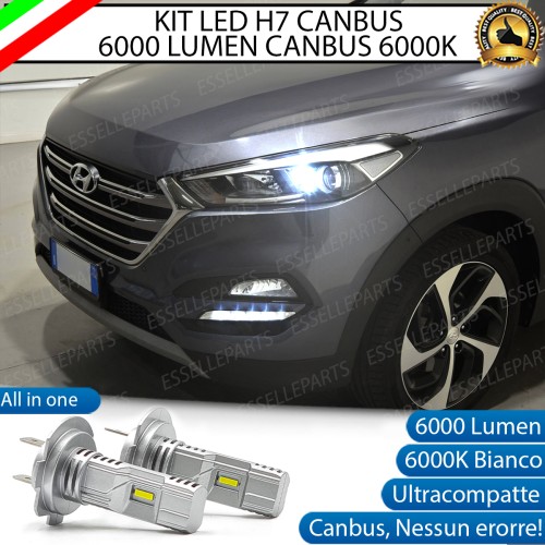 Kit Full LED Coppia H7 6000 Lumen Luci di svolta Hyundai Tucson Mk3 Restyling