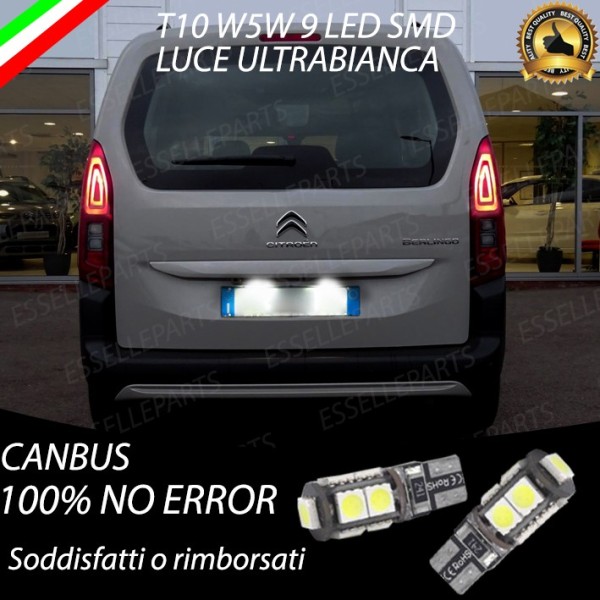 Luci Targa 9 LED per Citroen Berlingo MK3 Canbus Bianco