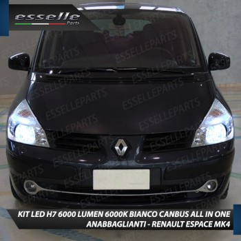 Kit Full LED Coppia H7 Ultra Compatta 6000 Lumen Anabbaglianti Per RENAULT ESPACE MK4